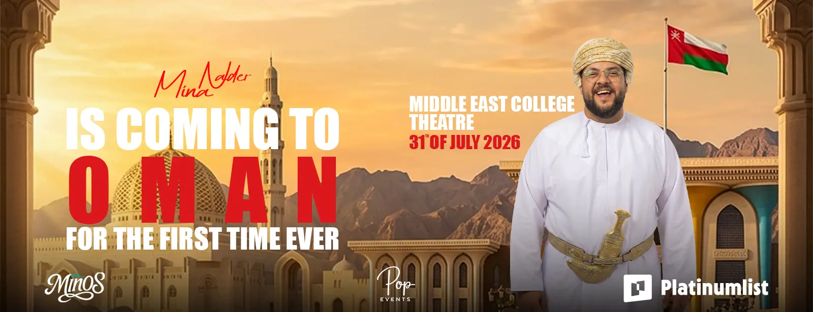 Comedy Show with Mina Nader in Muscat poster