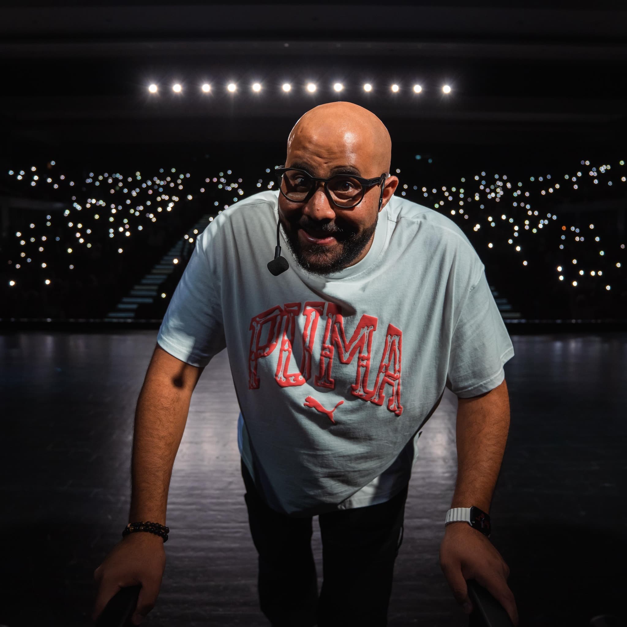 Omar El Gamal performing on stage